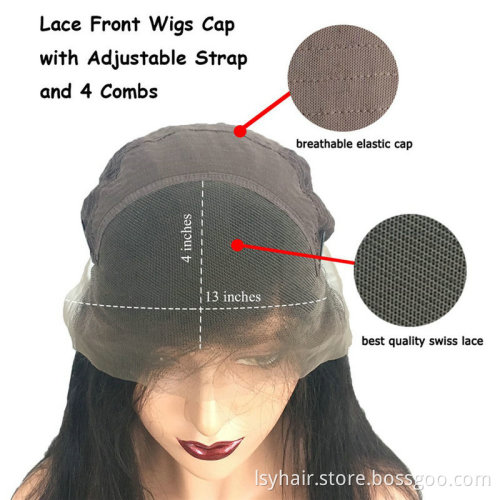 4 Colors Available Middle Part Bob Wigs 100% Human Hair Lace Frontal Weave And Wigs, Bleached Knots 13x4 Front Lace Wig